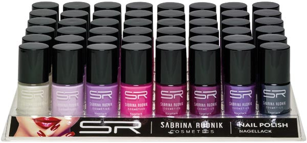 Vernis à ongles Sabrina, couleurs classiques, plateau de 12 ml