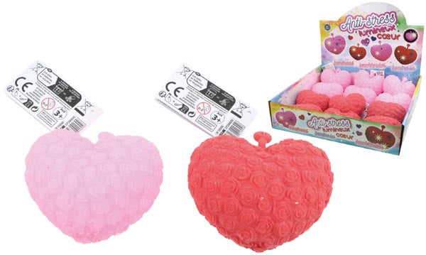 Cœur lumineux 10x8cm, 2 couleurs assorties