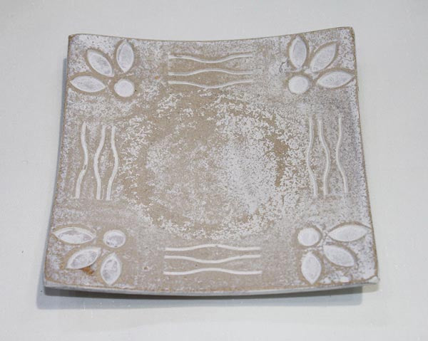 Assiette décorative en bois 14,8 x 14,8 x 2,3 cm