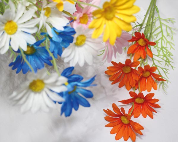 Bouquet de 5 marguerites, 50 cm