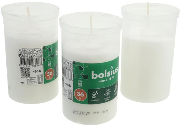 Brûleur de bougie funéraire T3 blanc sans couvercle 9,5 x 5,5