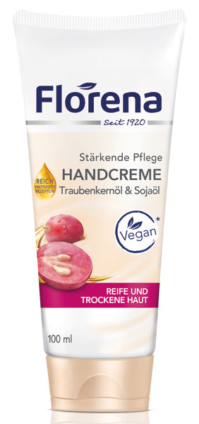 Crème mains Florena 100 ml à l'huile de pépins de raisin (tube)