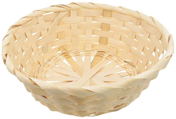 Panier en osier naturel, tissage large, 22,5 x 7 cm