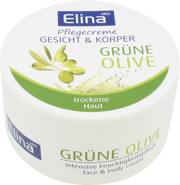 Crème de soin pour la peau Elina Olive 150 ml en boîte métallique