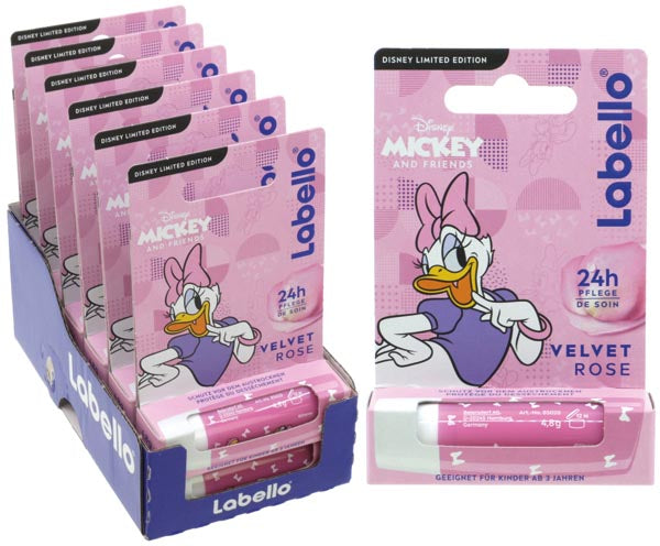 Baume à lèvres Labello. Velvet Rose Daisy Duck 4,8 g