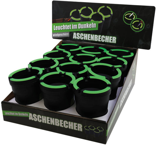 Cendrier Wind 11x8cm noir en Kusto