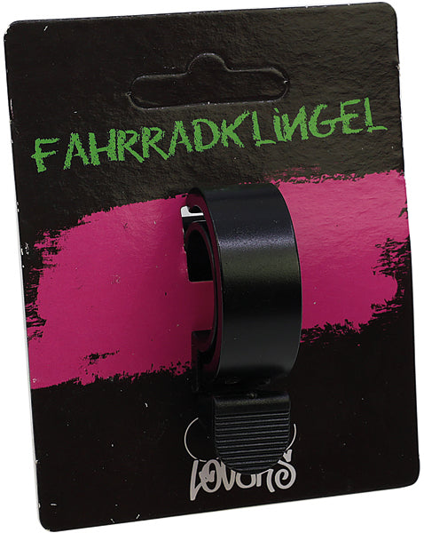 Sonnette de vélo Bike Lovers fine noire, sur carte