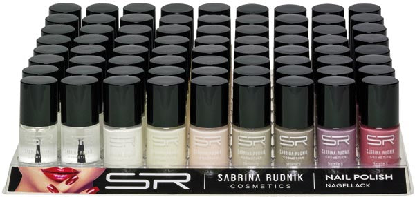 Vernis à ongles Sabrina Nude, boîte de 72 pièces, 12 ml