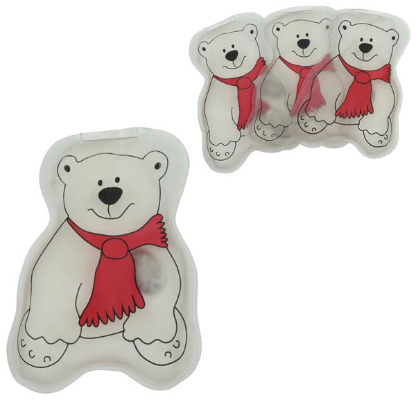 Chauffe-mains Ours Polaire, lot de 3, sans présentoir