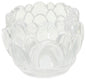 Porte-bougie chauffe-plat XL, en forme de fleur, 6,5 x 5 cm, en verre