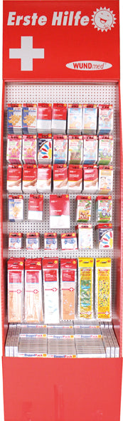 Présentoir de pansements pour premiers soins, 994 pièces assorties.