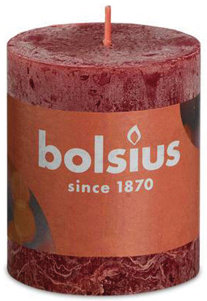 Bougie pilier RUSTIK 80x68 rouge ancien