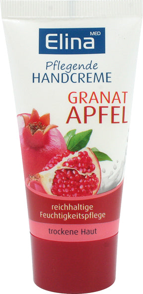 Crème mains Elina à la grenade, tube de 50 ml