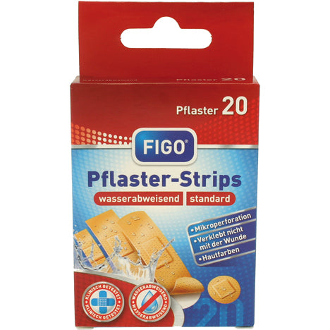 Pansements adhésifs pour plaies, 20 pièces en 4 tailles assorties