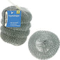 Nettoyeurs de casseroles en métal, lot de 4, 10 cm, 20 g chacun, dans un filet