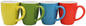 Mug à café, forme bulbeuse, 350 ml, couleurs assorties.