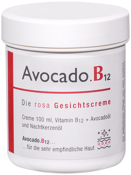 Crème visage rose à l'avocat et à la vitamine B12 100 ml