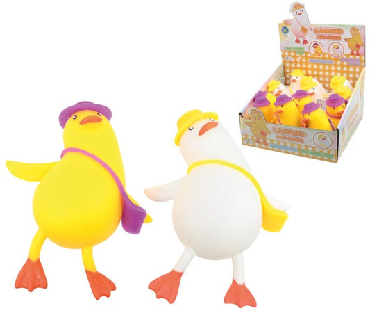 Canards en caoutchouc XL, design amusant, 14 x 12 cm, 2 couleurs assorties présentées