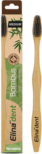 Brosse à dents Elina en bambou, format moyen, avec poils en carbone