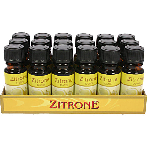 Huile parfumée au citron 10 ml en flacon de verre
