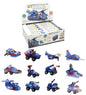 Blocs de construction exposés, thème police, 11,5 cm, 12 couleurs assorties.