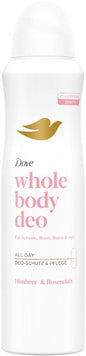 Déodorant Dove pour le corps entier en spray 150 ml, parfum framboise et rose