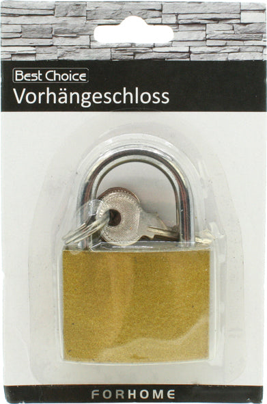 Cadenas en laiton, 4,5 x 6,5 cm, sur carte