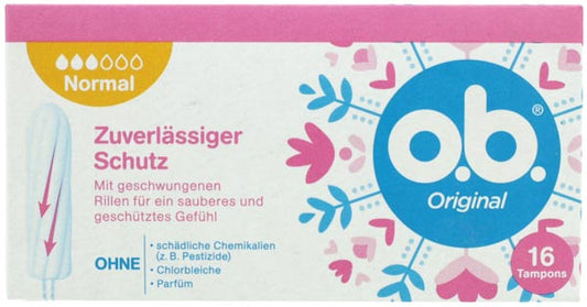 Tampons O.B. normaux, boîte de 16