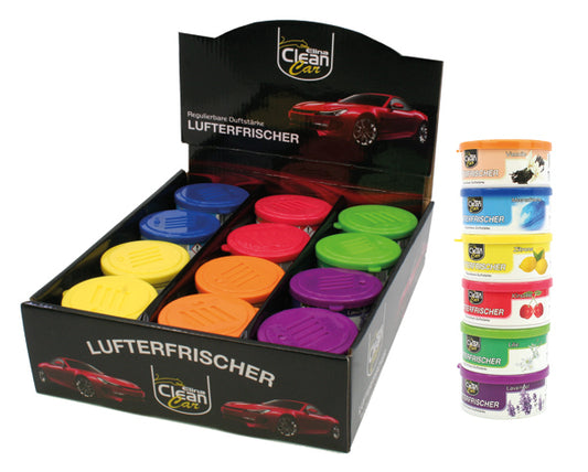 Désodorisant parfumé pour voiture CLEAN 35 g, présentoir de 24 unités