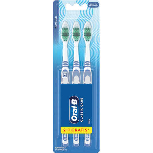 Brosse à dents Oral-B Classic Care 35, poils moyens, 2+1