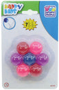 Balle rebondissante Happy Kids de 3 cm, lot de 7 sur carte