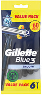 Rasoirs jetables Gillette Blue3 Smooth, paquet de 6