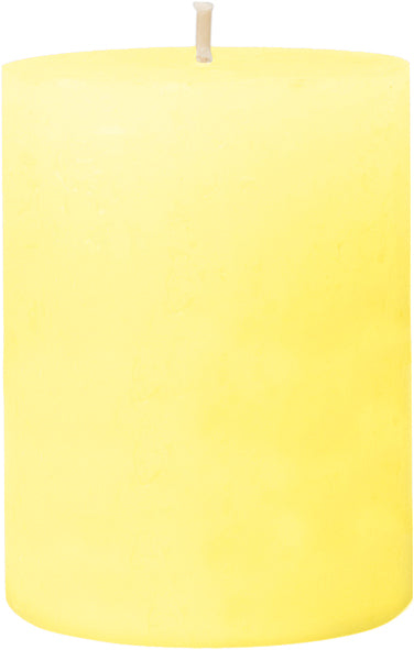 Bougie rustique et sûre 80x60mm Jaune pastel