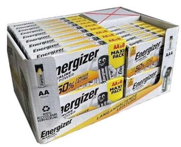 Pile ENERGIZER 8 alcaline puissance 30 mélange
