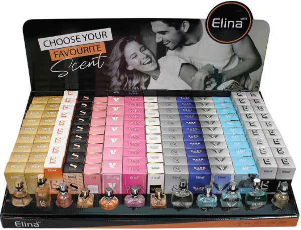 Présentoir ELINA parfum 15 ml - 1, 134 pièces, 12 x