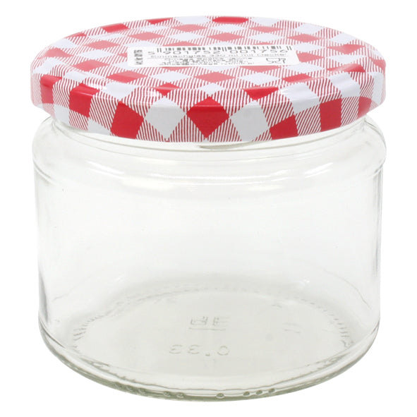 Bocal à conserves avec couvercle à damier 330 ml