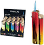 Briquet électrique à flamme jet, design arc-en-ciel brillant