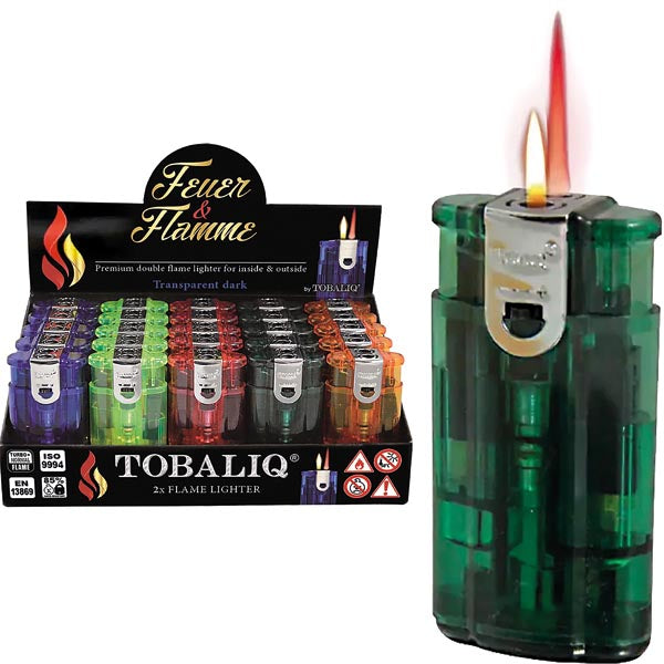 Briquet électrique 2 en 1 Feu et Flamme, distributeur de 25 pièces