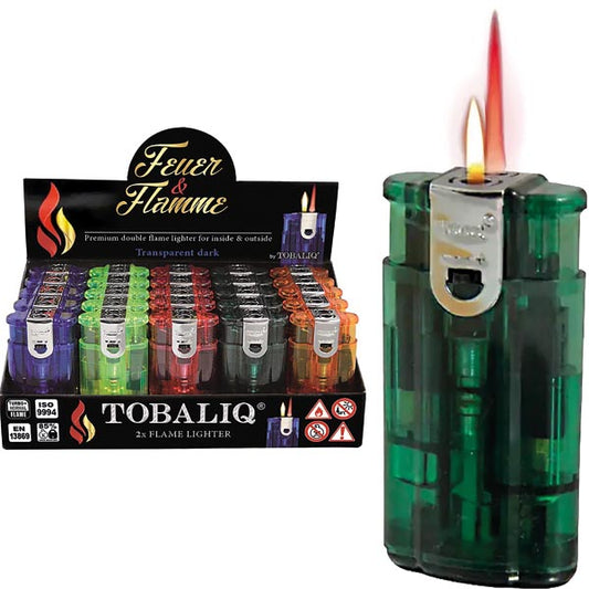 Briquet électrique 2 en 1 Feu et Flamme, distributeur de 25 pièces