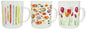 Mugs en verre XL, 200 ml, superbes motifs, 3 couleurs assorties