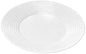 Assiette en opale, grand format, 26,6 cm, blanche, à relief cannelé