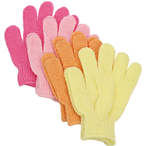 Gant de massage lavant, lot de 2, couleurs pastel, 17 x 12 cm