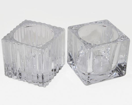 Porte-bougie chauffe-plat 5,0 x 5,0 x 4,5 cm en verre de qualité supérieure