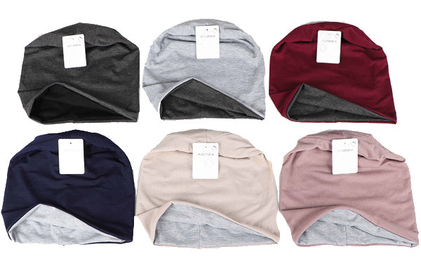 Bonnet d'hiver réversible pour femme, 2 couleurs, 6 modèles assortis.