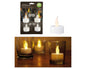 Bougies chauffe-plat LED, lot de 4, piles incluses, 4 x 4 cm
