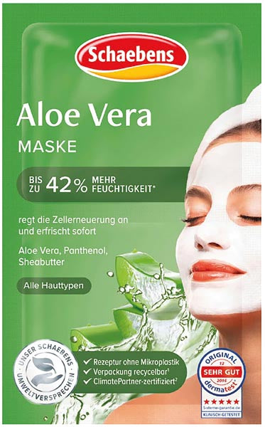 Masque visage à l'aloe vera Schaebens 2 x 5 ml