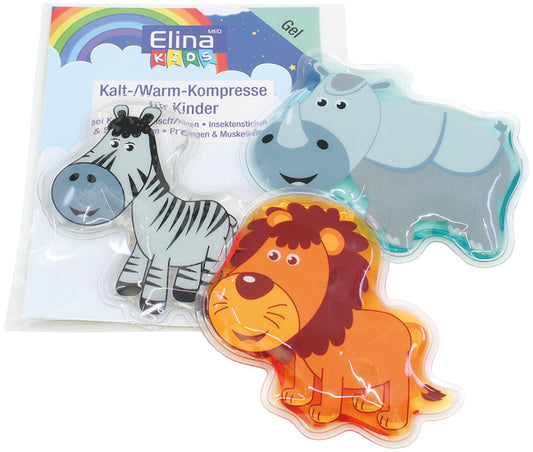 Compresses de gel pour enfants, froides/chaudes, 3 variétés assorties
