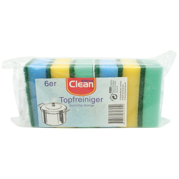 Éponge à récurer CLEAN pour la cuisine, lot de 6