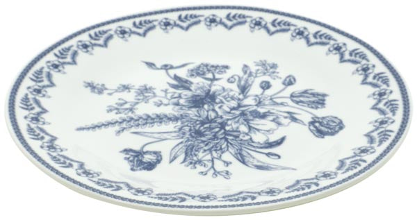 Assiette en porcelaine 18,8 x 2,2 cm, motif bleu impérial