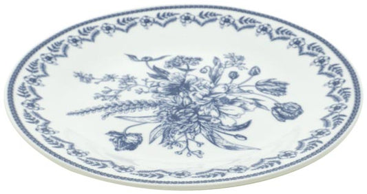 Assiette en porcelaine 18,8 x 2,2 cm, motif bleu impérial